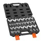 VEVOR Crowfoot Wrench Set, 3/8" Drive, 30-Piece Metric and SAE Size Crows Foot Wrenches, Cr-Mo Alloy Steel, με θήκη αποθήκευσης, σήμανση διπλού μεγέθους σε εργαλεία και θήκη, για αυτόματη συντήρηση ή επισκευή