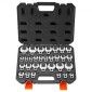 VEVOR Crowfoot Wrench Set, 3/8" Drive, 30-Piece Metric and SAE Size Crows Foot Wrenches, Cr-Mo Alloy Steel, με θήκη αποθήκευσης, σήμανση διπλού μεγέθους σε εργαλεία και θήκη, για αυτόματη συντήρηση ή επισκευή