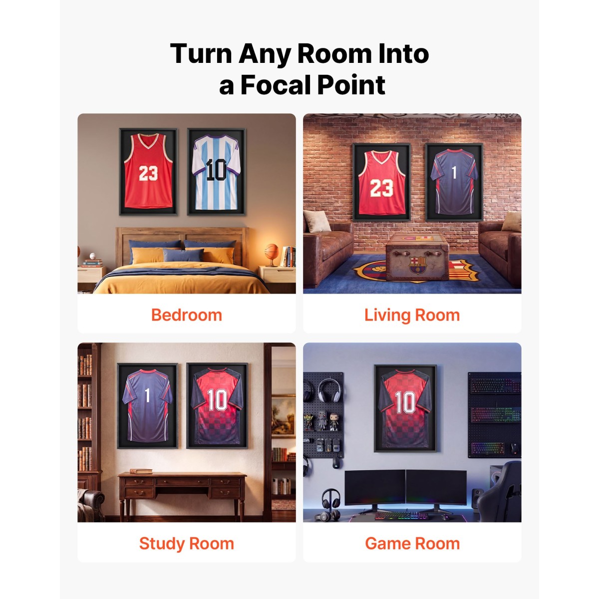 Θήκη οθόνης VEVOR Jersey Frame, 92,5 x 71,8 x 4 cm, Ξύλινο Sport Jersey Shadow Box με 98% προστασία από την υπεριώδη ακτινοβολία για υπολογιστή και κρεμάστρα, μαγνητική κλειδαριά, για μπάσκετ μπάσκετ μπάσκετ πουκάμισο χόκεϊ