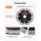 Λεπίδες διαμαντιών VEVOR 125 mm, Λεπίδα κοπής 5-pack Wall Chaser Saw, Arbor 20 mm, Διαμαντένια τμήματα υψηλής σκληρότητας, Πυρήνας χάλυβα 65Mn, Ξηρή υγρή κοπή, Καθαρές άκρες για τσιμέντο από τσιμέντο από τούβλα