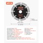 Λεπίδες διαμαντιών VEVOR 125 mm, Λεπίδα κοπής 5-pack Wall Chaser Saw, Arbor 20 mm, Διαμαντένια τμήματα υψηλής σκληρότητας, Πυρήνας χάλυβα 65Mn, Ξηρή υγρή κοπή, Καθαρές άκρες για τσιμέντο από τσιμέντο από τούβλα