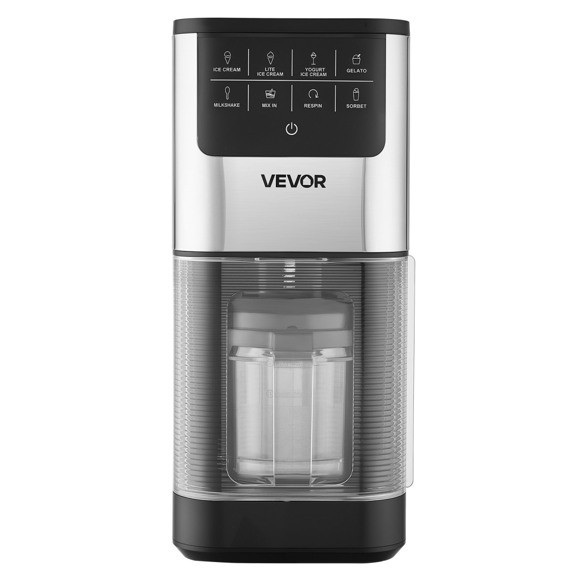 Ice Cream Maker VEVOR, 7-σε-1 Frozen Treat Maker για Gelato, Sorbet, Milkshake, Frozen Yogurt & Lite Ice Cream, Σπιτική παγωτομηχανή με ανάμειξη με ένα άγγιγμα + Respin για λεία, κρεμώδη υφή