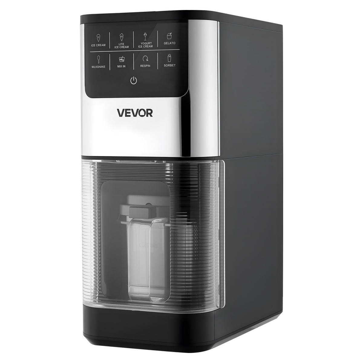 Ice Cream Maker VEVOR, 7-σε-1 Frozen Treat Maker για Gelato, Sorbet, Milkshake, Frozen Yogurt & Lite Ice Cream, Σπιτική παγωτομηχανή με ανάμειξη με ένα άγγιγμα + Respin για λεία, κρεμώδη υφή