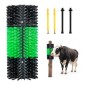 VEVOR Livestock Scratching Brush, 1PC Goat Scratcher Brush Post με 4 βίδες, 430 x 190 mm Ξυστό αγελάδας για ανακούφιση από τον κνησμό στην πλάτη, Εργαλείο γρατσουνιάς μασάζ περιποίησης για πρόβατα χοιρινά βοοειδή αλόγων, Πράσινο & Μαύρο