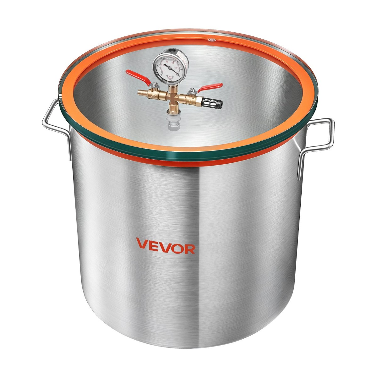 Θάλαμος κενού VEVOR 56,8 L, κράμα αλουμινίου, θάλαμος απαέρωσης κενού με καπάκι από γυαλί σκληρυμένο, σωλήνας, φίλτρο αέρα, για χύτευση ρητίνης, σταθεροποιητικό ξύλο, απαέρωση σιλικόνης, εποξειδικά, αιθέρια έλαια
