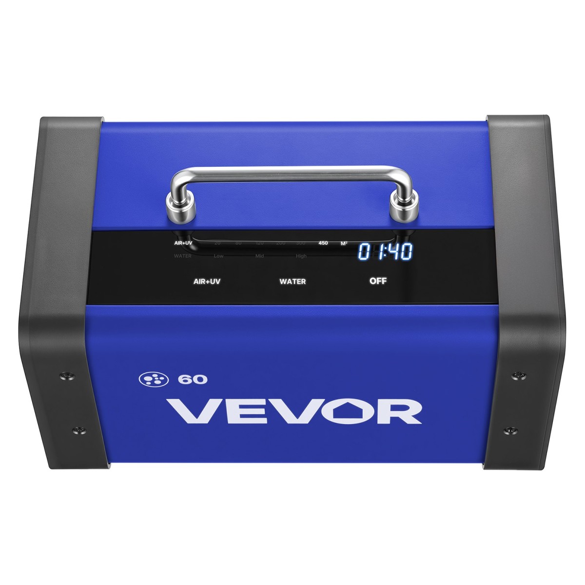 Γεννήτρια όζοντος VEVOR, Εμπορική μηχανή όζοντος 60000 mg/h, με καθυστέρηση εκκίνησης 15 δευτερολέπτων & λειτουργία νερού διπλού σωλήνα & οθόνη αφής LCD, βιομηχανικό αποσμητικό αυτοκινήτου, καπνού, οσμών σπιτιού, έως 450 m²