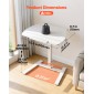 Γραφείο VEVOR Standing Desk, Ρυθμιζόμενο ύψος Κινητό Stand Up Desk με ανακλινόμενη επιφάνεια εργασίας, 650 x 480 mm Μικρή βάση εργασίας υπολογιστή, Χωρητικότητα 15 kg, Πνευματικός ανελκυστήρας για το γραφείο στο σπίτι, πλήρως συναρμολογημένος