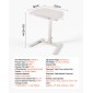 Γραφείο VEVOR Standing Desk, Ρυθμιζόμενο ύψος Κινητό Stand Up Desk με ανακλινόμενη επιφάνεια εργασίας, 650 x 480 mm Μικρή βάση εργασίας υπολογιστή, Χωρητικότητα 15 kg, Πνευματικός ανελκυστήρας για το γραφείο στο σπίτι, πλήρως συναρμολογημένος