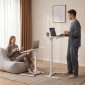 Γραφείο VEVOR Standing Desk, Ρυθμιζόμενο ύψος Κινητό Stand Up Desk με ανακλινόμενη επιφάνεια εργασίας, 650 x 480 mm Μικρή βάση εργασίας υπολογιστή, Χωρητικότητα 15 kg, Πνευματικός ανελκυστήρας για το γραφείο στο σπίτι, πλήρως συναρμολογημένος