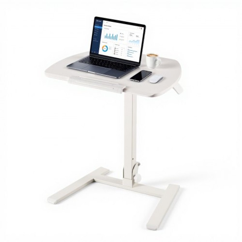 Γραφείο VEVOR Standing Desk, Ρυθμιζόμενο ύψος Κινητό Stand Up Desk με ανακλινόμενη επιφάνεια εργασίας, 650 x 480 mm Μικρή βάση εργασίας υπολογιστή, Χωρητικότητα 15 kg, Πνευματικός ανελκυστήρας για το γραφείο στο σπίτι, πλήρως συναρμολογημένος