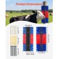VEVOR Livestock Scratching Brush, 2PCS Goat Scratcher Brush Post με 8 βίδες, 430 x 190 mm Ξυστό αγελάδας για ανακούφιση από τον κνησμό στην πλάτη, Εργαλείο περιποίησης μασάζ για γρατσουνιές για βοοειδή άλογα, πρόβατο γουρουνάκι, μπλε & κόκκινο