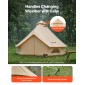 VEVOR Oxford Bell Ten, 4 Seasons 3 m Tent Yurt for Camping with Stove Jack, Αδιάβροχο αναπνέον Χωράει έως και 3 άτομα με Αποσπώμενο Δάπεδο με φερμουάρ, Οικογενειακό Camping Glamping Υπαίθριο Κυνηγετικό Πάρτι