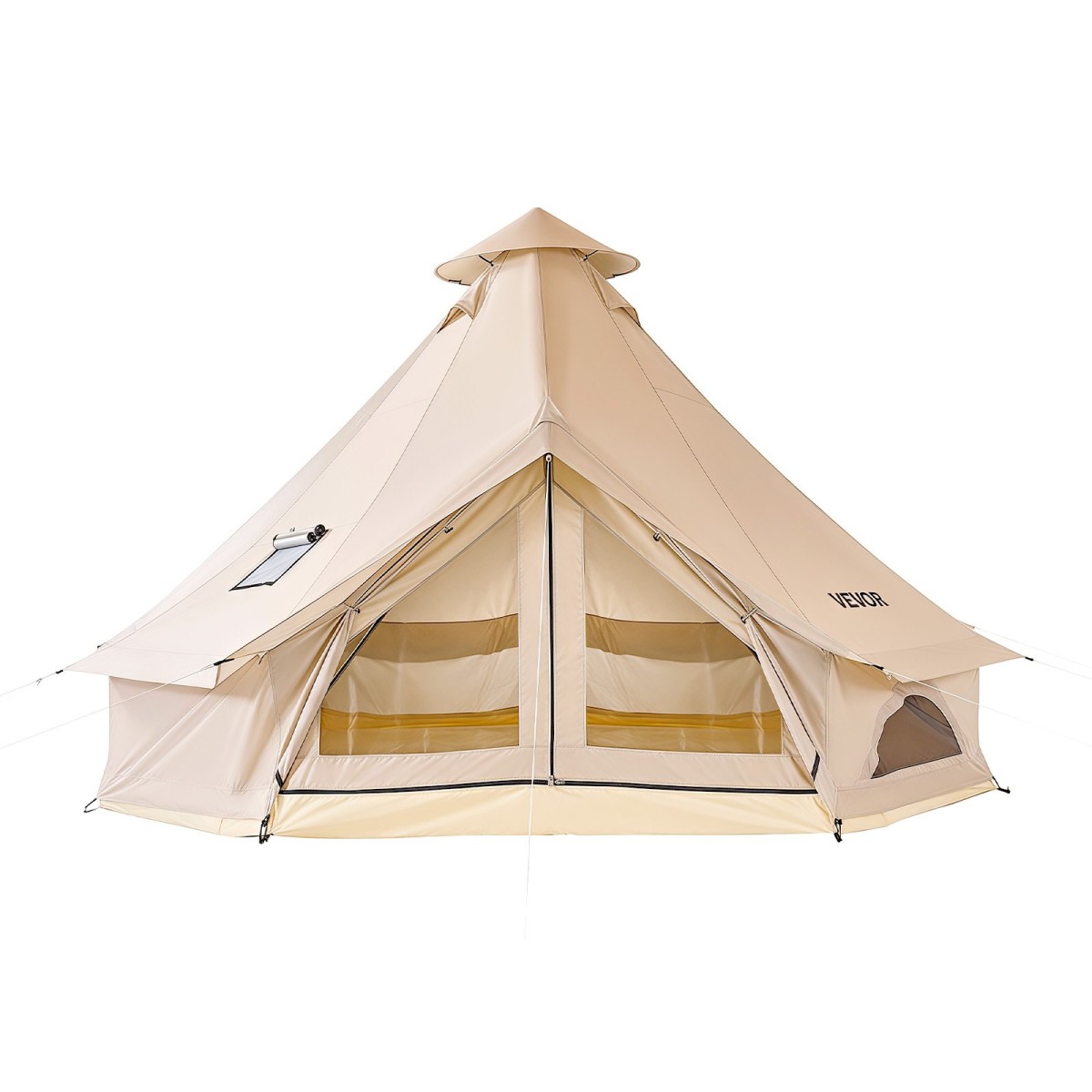 VEVOR Oxford Bell Ten, 4 Seasons 3 m Tent Yurt for Camping with Stove Jack, Αδιάβροχο αναπνέον Χωράει έως και 3 άτομα με Αποσπώμενο Δάπεδο με φερμουάρ, Οικογενειακό Camping Glamping Υπαίθριο Κυνηγετικό Πάρτι
