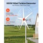 Γεννήτρια ανεμογεννήτριας VEVOR 800W 12V, κιτ ανεμογεννήτριας 5 λεπίδων με υβριδικό ελεγκτή ανέμου & ηλιακής ενέργειας, αποδοτική 3-φασική μόνιμη γεννήτρια αιολικής ενέργειας AC για οικιακό αγρόκτημα σκάφους RV (Δεν περιλαμβάνεται ο πόλος του πύργου)
