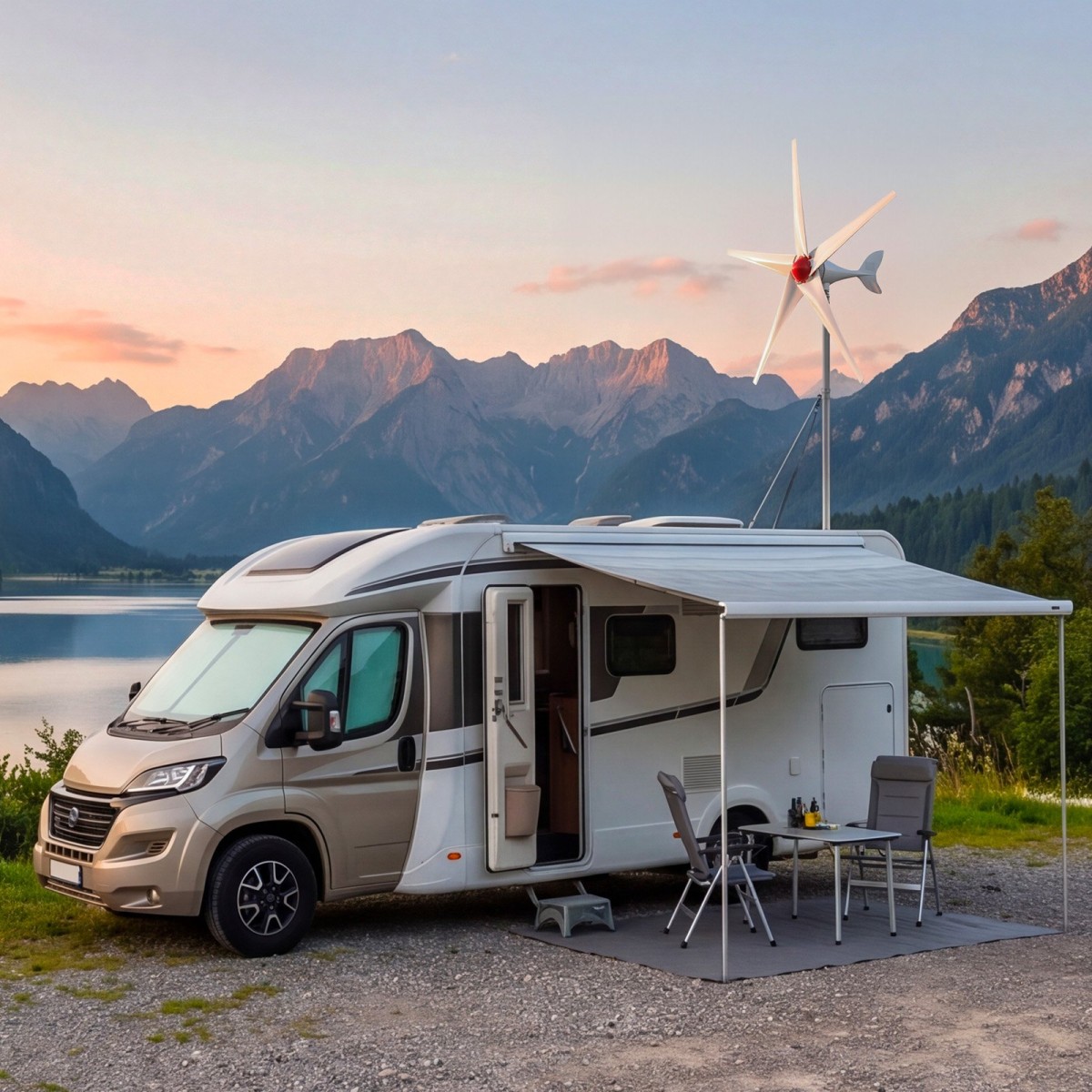 Γεννήτρια ανεμογεννήτριας VEVOR 800W 12V, κιτ ανεμογεννήτριας 5 λεπίδων με υβριδικό ελεγκτή ανέμου & ηλιακής ενέργειας, αποδοτική 3-φασική μόνιμη γεννήτρια αιολικής ενέργειας AC για οικιακό αγρόκτημα σκάφους RV (Δεν περιλαμβάνεται ο πόλος του πύργου)