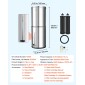 Σύστημα φίλτρου νερού VEVOR Gravity-ted, 12,3L 304 Ανοξείδωτο Σύστημα Φιλτραρίσματος Πάγκου Νερού, Μειώνει τον μόλυβδο και έως και 99% του χλωρίου, με 2 φίλτρα άνθρακα, στόμιο στάθμης νερού, για κατασκήνωση στο σπίτι