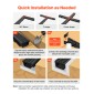 VEVOR Trench Drain, 510 x 140 x 90 mm, 12 Pack Γραμμικό κανάλι αποστράγγισης, HDPE κανάλι αποστράγγισης με σχάρες & τελικές τάπες, Premium εξωτερικό σύστημα αποστράγγισης για δρόμο, βεράντα, πισίνα, κήπο, αυλή, μαύρο