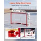 VEVOR Street Hockey Goal, Heavy-Duty Steel Street + Roller Hockey δίχτυα, Ανθεκτικό δίχτυ χόκεϊ για εσωτερική και εξωτερική χρήση, ελαφριά φορητή προπόνηση, εύκολη συναρμολόγηση για το Backyard Park Garage, 142x113 cm