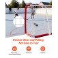 VEVOR Street Hockey Goal, Heavy-Duty Steel Street + Roller Hockey δίχτυα, Ανθεκτικό δίχτυ χόκεϊ για εσωτερική και εξωτερική χρήση, ελαφριά φορητή προπόνηση, εύκολη συναρμολόγηση για το Backyard Park Garage, 142x113 cm