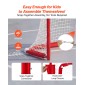VEVOR Street Hockey Goal, Heavy-Duty Steel Street + Roller Hockey δίχτυα, Ανθεκτικό δίχτυ χόκεϊ για εσωτερική και εξωτερική χρήση, ελαφριά φορητή προπόνηση, εύκολη συναρμολόγηση για το Backyard Park Garage, 142x113 cm