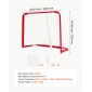 VEVOR Street Hockey Goal, Heavy-Duty Steel Street + Roller Hockey δίχτυα, Ανθεκτικό δίχτυ χόκεϊ για εσωτερική και εξωτερική χρήση, ελαφριά φορητή προπόνηση, εύκολη συναρμολόγηση για το Backyard Park Garage, 142x113 cm