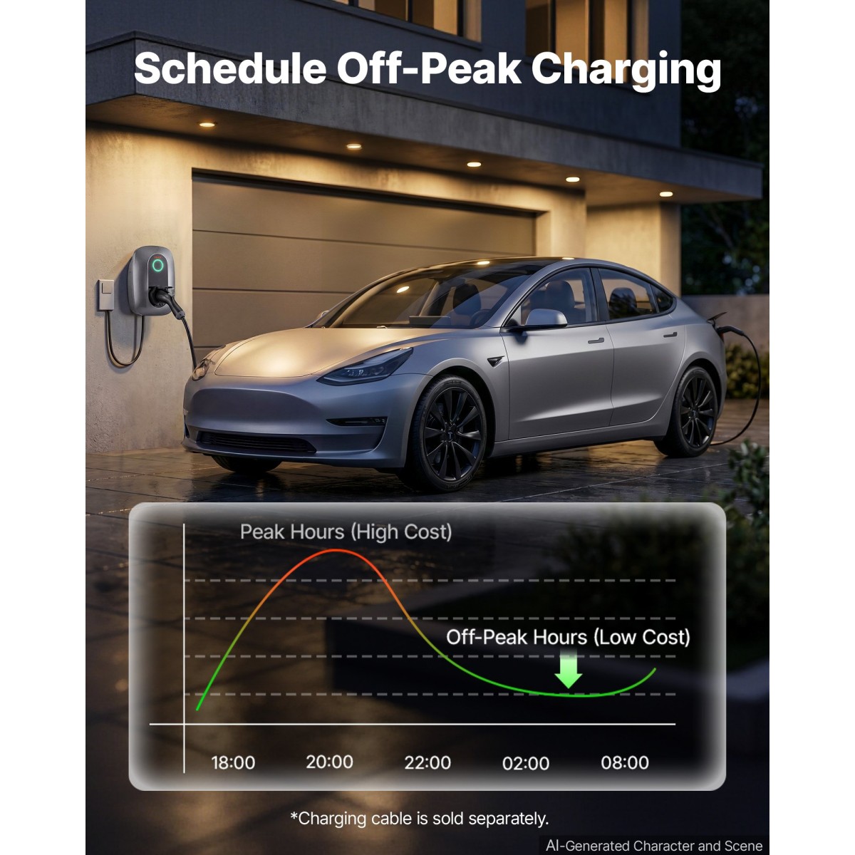 VEVOR Σταθμός φόρτισης ηλεκτρικού οχήματος 7kW Μονοφασικός φορτιστής EV, για όλα τα EV και PHEV, 230V AC Home Type 2 Smart Car Charging Wallbox, ρεύμα 32A, με τηλεχειριστήριο APP & ένδειξη LED, IP54