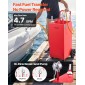 VEVOR 189.3L Fuel Gas Caddy, Carbon Steel, Φορητό δοχείο αποθήκευσης μεταφοράς καυσίμου με χειροκίνητη αντλία & 4 τροχούς κύλισης, δοχείο δοχείου ντίζελ βενζίνης, για αυτοκίνητα, χορτοκοπτικά, ATV, σκάφη, μοτοσικλέτες, κόκκινο