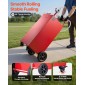 VEVOR 189.3L Fuel Gas Caddy, Carbon Steel, Φορητό δοχείο αποθήκευσης μεταφοράς καυσίμου με χειροκίνητη αντλία & 4 τροχούς κύλισης, δοχείο δοχείου ντίζελ βενζίνης, για αυτοκίνητα, χορτοκοπτικά, ATV, σκάφη, μοτοσικλέτες, κόκκινο