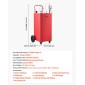 VEVOR 189.3L Fuel Gas Caddy, Carbon Steel, Φορητό δοχείο αποθήκευσης μεταφοράς καυσίμου με χειροκίνητη αντλία & 4 τροχούς κύλισης, δοχείο δοχείου ντίζελ βενζίνης, για αυτοκίνητα, χορτοκοπτικά, ATV, σκάφη, μοτοσικλέτες, κόκκινο