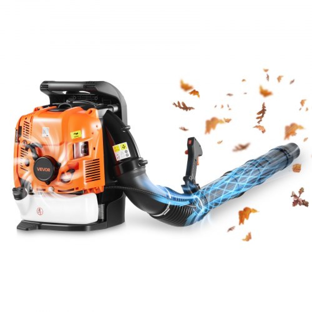 Σακίδιο VEVOR Leaf Blower, 75,6CC 4-stroke Κινητήρας Φυλλωτή αερίου με βενζίνη 1,8L, όγκος αέρα 1045 m³/h, Ταχύτητα 317 km/h, Ιδανικός για περιποίηση γκαζόν, καθαρισμός φύλλων, υπολείμματα αυλής και αφαίρεση χιονιού