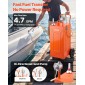 VEVOR 132.5L Fuel Gas Caddy, Carbon Steel, Φορητό δοχείο αποθήκευσης μεταφοράς καυσίμου με χειροκίνητη αντλία και 4 τροχούς, δοχείο βενζίνης ντίζελ, για αυτοκίνητα, χορτοκοπτικά, ATV, σκάφη, μοτοσικλέτες, πορτοκαλί