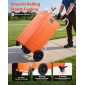 VEVOR 132.5L Fuel Gas Caddy, Carbon Steel, Φορητό δοχείο αποθήκευσης μεταφοράς καυσίμου με χειροκίνητη αντλία και 4 τροχούς, δοχείο βενζίνης ντίζελ, για αυτοκίνητα, χορτοκοπτικά, ATV, σκάφη, μοτοσικλέτες, πορτοκαλί
