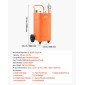 VEVOR 132.5L Fuel Gas Caddy, Carbon Steel, Φορητό δοχείο αποθήκευσης μεταφοράς καυσίμου με χειροκίνητη αντλία και 4 τροχούς, δοχείο βενζίνης ντίζελ, για αυτοκίνητα, χορτοκοπτικά, ATV, σκάφη, μοτοσικλέτες, πορτοκαλί