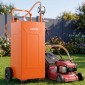 VEVOR 132.5L Fuel Gas Caddy, Carbon Steel, Φορητό δοχείο αποθήκευσης μεταφοράς καυσίμου με χειροκίνητη αντλία και 4 τροχούς, δοχείο βενζίνης ντίζελ, για αυτοκίνητα, χορτοκοπτικά, ATV, σκάφη, μοτοσικλέτες, πορτοκαλί