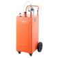 VEVOR 132.5L Fuel Gas Caddy, Carbon Steel, Φορητό δοχείο αποθήκευσης μεταφοράς καυσίμου με χειροκίνητη αντλία και 4 τροχούς, δοχείο βενζίνης ντίζελ, για αυτοκίνητα, χορτοκοπτικά, ATV, σκάφη, μοτοσικλέτες, πορτοκαλί
