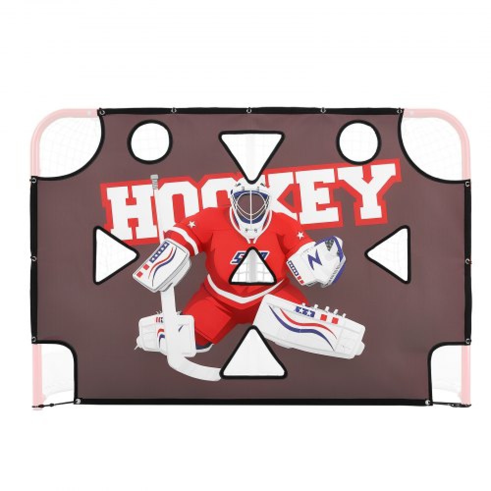 VEVOR Street Hockey Goalie Shooting Target, Shooter Tutor Goal Practice Goal Hockey Target, Αδιάβροχο δίχτυ Premium με 11 τρύπες, Εύκολη Προσάρτηση Στόχων, Προπονητικός Εξοπλισμός για Εξάσκηση Ακρίβειας Σκοποβολής