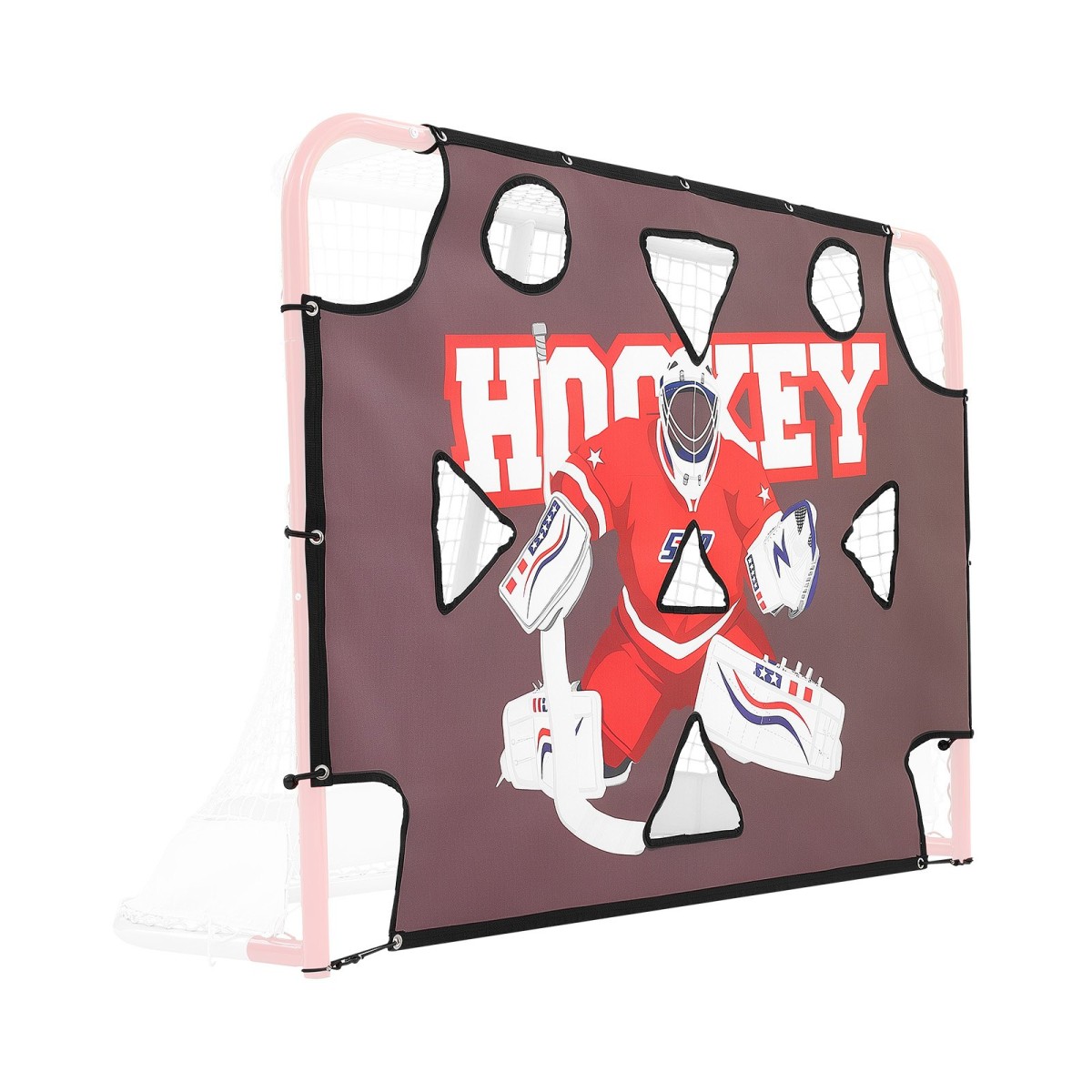 VEVOR Street Hockey Goalie Shooting Target, Shooter Tutor Goal Practice Goal Hockey Target, Αδιάβροχο δίχτυ Premium με 11 τρύπες, Εύκολη Προσάρτηση Στόχων, Προπονητικός Εξοπλισμός για Εξάσκηση Ακρίβειας Σκοποβολής
