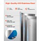 VEVOR 76x76 cm Πλάτη από ανοξείδωτο χάλυβα για σόμπα, Ultra Flat Splatter Guard, Wall Shield Range Hood Backsplash, Easy Clean Μεταλλικό πάνελ τοίχου κουζίνας, προ-τρυπημένες οπές για εύκολη εγκατάσταση, ασήμι