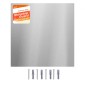VEVOR 76x76 cm Πλάτη από ανοξείδωτο χάλυβα για σόμπα, Ultra Flat Splatter Guard, Wall Shield Range Hood Backsplash, Easy Clean Μεταλλικό πάνελ τοίχου κουζίνας, προ-τρυπημένες οπές για εύκολη εγκατάσταση, ασήμι