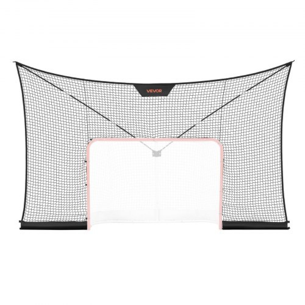 VEVOR δίχτυ χόκεϋ Backstop, 366x213 cm Ανθεκτικό δίχτυ τέρματος χόκεϋ με εκτεταμένη κάλυψη, ελαφρύ και φορητό εξοπλισμό προπόνησης στην αυλή, Εύκολη συναρμολόγηση, για νέους ενήλικες (ΜΟΝΟ ΔΙΧΤΥ)
