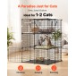 VEVOR Cat Cage 3-Tier 71,1 x 71,1 x 104,1 cm DIY παρκοκρέβατο για γάτες με αιώρα, αποσπώμενο μεταλλικό συρμάτινο κιβώτιο ρείθρων εσωτερικού χώρου, μεγάλο μέρος άσκησης Ιδανικό για 1-2 γάτες, γατάκια & μικρά ζώα, μαύρο