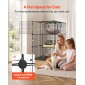 VEVOR Cat Cage 3-Tier 71,1 x 71,1 x 104,1 cm DIY παρκοκρέβατο για γάτες με αιώρα, αποσπώμενο μεταλλικό συρμάτινο κιβώτιο ρείθρων εσωτερικού χώρου, μεγάλο μέρος άσκησης Ιδανικό για 1-2 γάτες, γατάκια & μικρά ζώα, μαύρο
