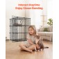 VEVOR Cat Cage 3-Tier 71,1 x 71,1 x 104,1 cm DIY παρκοκρέβατο για γάτες με αιώρα, αποσπώμενο μεταλλικό συρμάτινο κιβώτιο ρείθρων εσωτερικού χώρου, μεγάλο μέρος άσκησης Ιδανικό για 1-2 γάτες, γατάκια & μικρά ζώα, μαύρο