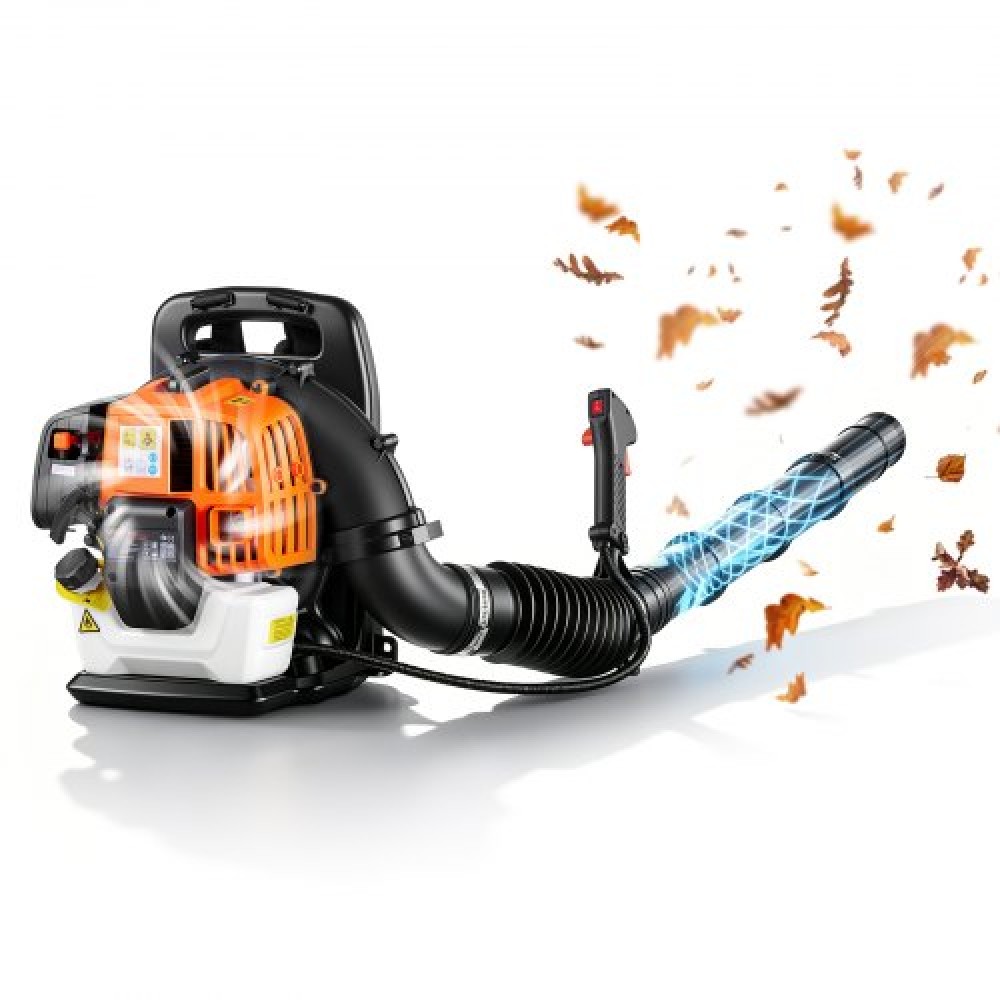Σακίδιο πλάτης VEVOR Leaf Blower, 43CC δίχρονος κινητήρας αερίου Φυσητήρας φύλλων με 1,38 λίτρα καυσίμου, όγκος αέρα 815 m³/h, ταχύτητα αέρα 241 km/h, Ιδανικός για περιποίηση γκαζόν, καθαρισμός φύλλων, υπολείμματα αυλής και αφαίρεση χιονιού