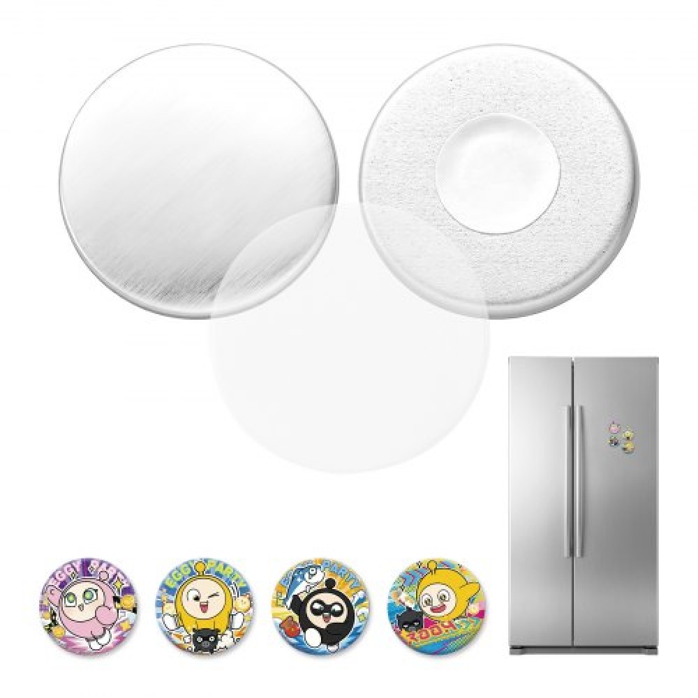 Προμήθειες VEVOR Button Maker 50 σετ μαγνήτες ψυγείου 1,26 ιντσών / 32 mm, εξαρτήματα κουμπιών με μαγνητική πλάτη, μεταλλικά κελύφη, καθαρές μεμβράνες Mylar και χαρτιά λευκού κύκλου, για DIY σπιτιού και διακόσμηση κουζίνας