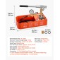 VEVOR Hydrostatic Test Pump 7,57 L Hydraulic Manual Test Pressure Water, Single Valve Hydrostatic Water Pipe Tested Pump Pump kit with Gauge & Tank, Range 0-50 Bar, for Pipeline Heating