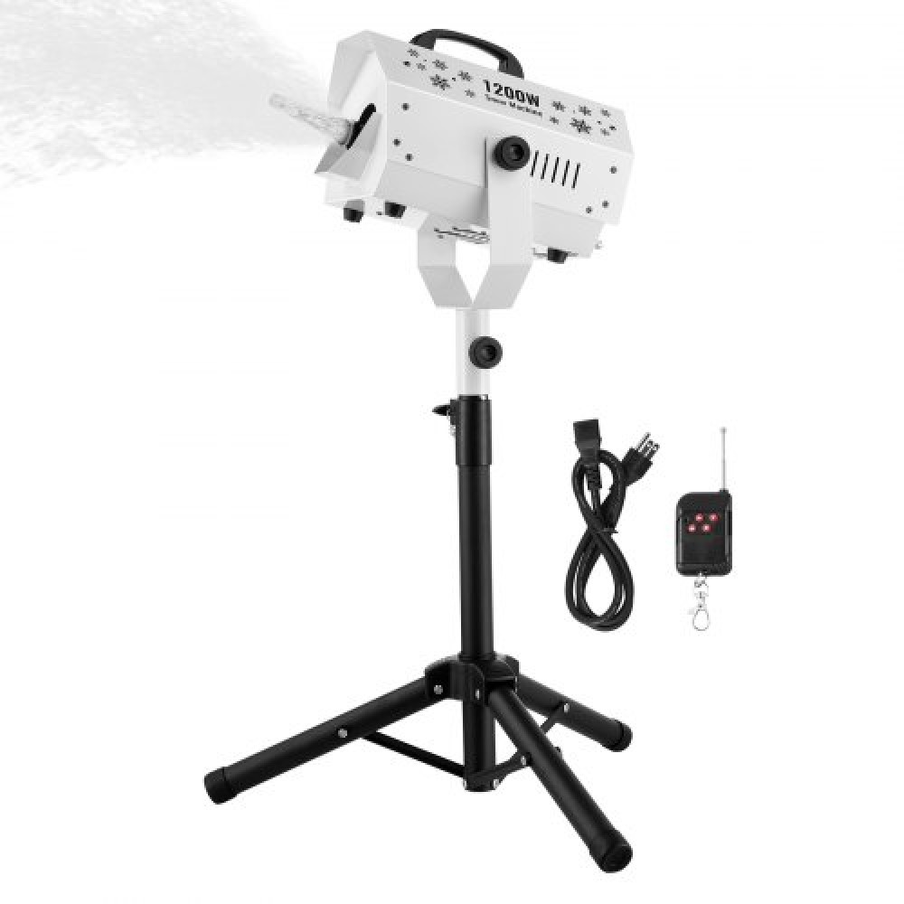 VEVOR Snow Machine, 1200W, Snow Making Machine με ρυθμιζόμενο ύψος βάσης, Indoor Wireless Remote Control Snowflake Maker, High Output Fake Snow Maker for Christmas Party Wedding Stage Effect