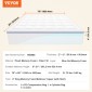 VEVOR Topper στρώματος Premium Memory Fiber Fill King 1930x2032x101,6 mm Πάχος
