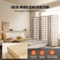 VEVOR Room Divider, 6 Panel Japanese Room Divider, Wood folding Privacy Screen Indoor, Japanese Partition Divider Φορητές διακοσμητικές οθόνες, για διαχωρισμό δωματίων Home Office Εστιατόριο & Υπνοδωμάτιο