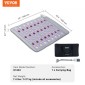Θέρμανση VEVOR Far Infrared, Θερμαντικό Πέλμα Αμέθυστου με πέτρες νεφρίτη και τουρμαλίνη, φως φωτονίων 660nm & αρνητικά ιόντα, 103-159℉ Hot Gemstones Mat με χρονόμετρο 0-720 Min για ανακούφιση από τον πόνο (32" x 20")